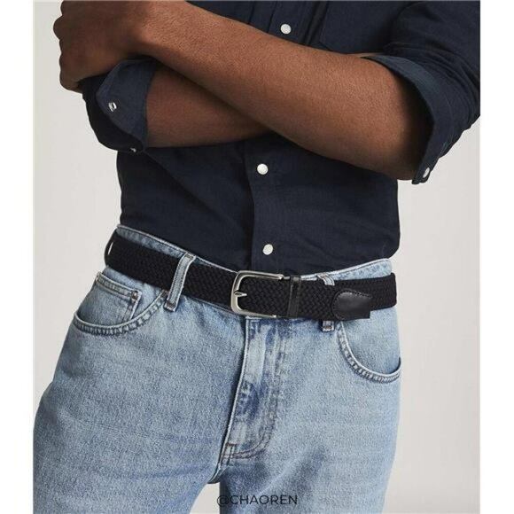 CHAOREN Mens Braided Stretch Belt Golf Casual Belt for Jeans Shorts Pants - Picture 2 of 7